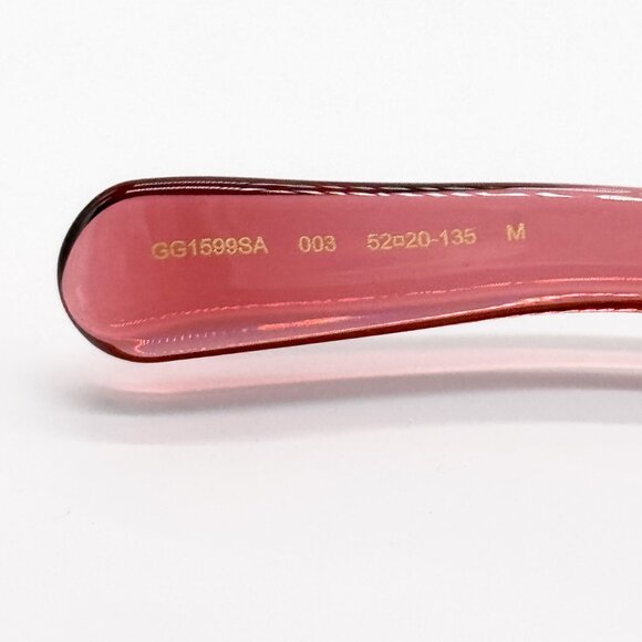 NEW GUCCI SUNGLASSES WOMEN RED ROUND GUCCI GG1599SA 003 - Picture 9 of 11